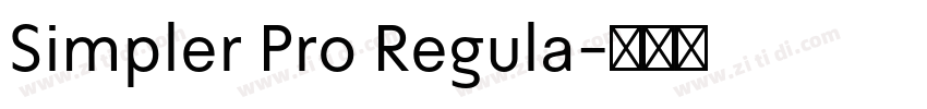 Simpler Pro Regula字体转换